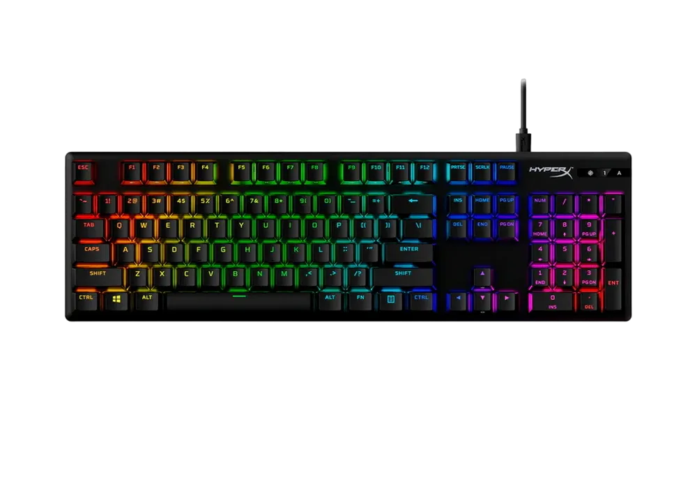 Gaming Keyboard HyperX Alloy Origins PBT, Mechanical, Tactile SW, PBT Keycaps, Aluminum, Onboard Mem