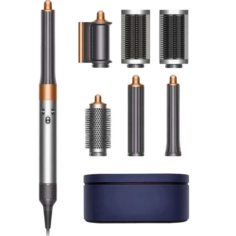 Hair Hot Air Styler set Dyson Airwrap HS05 Complete Set Long - Nickel Copper