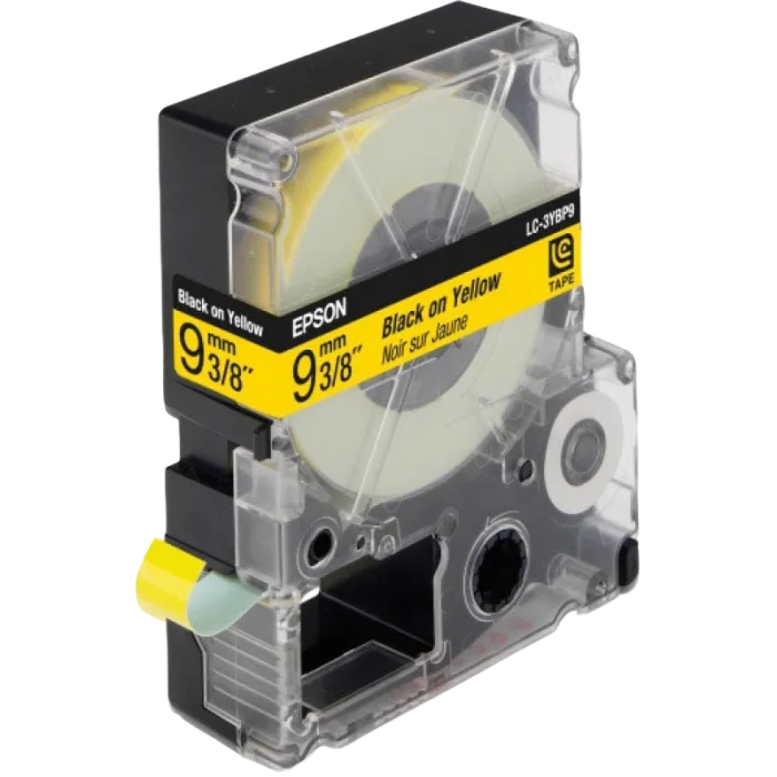 Tape Cartridge EPSON LK3YBP; 9mm/9m Pastel, Black/Yellow, C53S653002