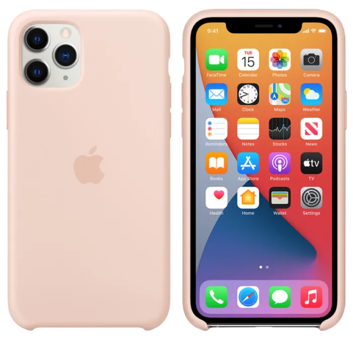 Original iPhone 11 Pro Silicone Case, Pink Sand