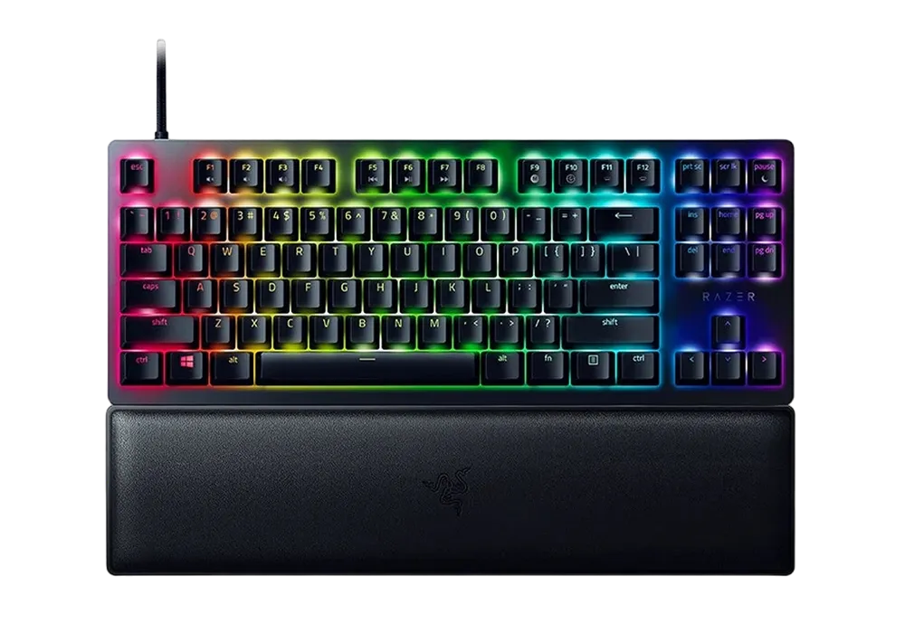 Gaming Keyboard Razer Huntsman V2, TLK, Mechanical, Optical Linear SW, Aluminum top, Macro, Wrist Re