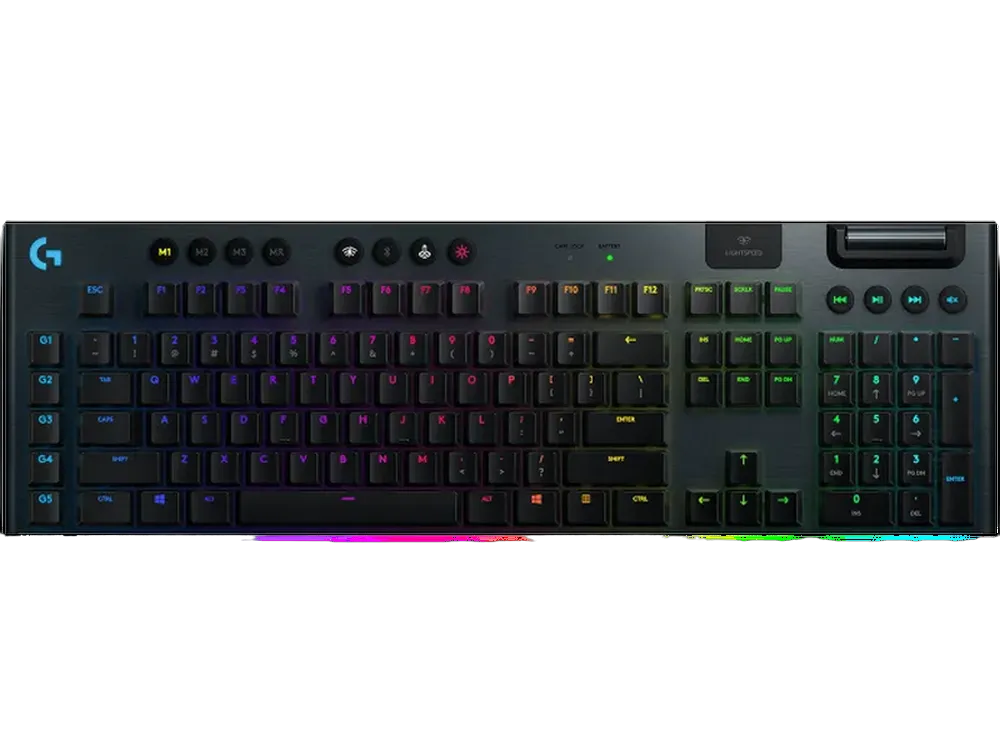 Gaming Wireless Keyboard Logitech G915, Mechanical, Ultra thin, GL Tactile, Aluminum, Media сontrols