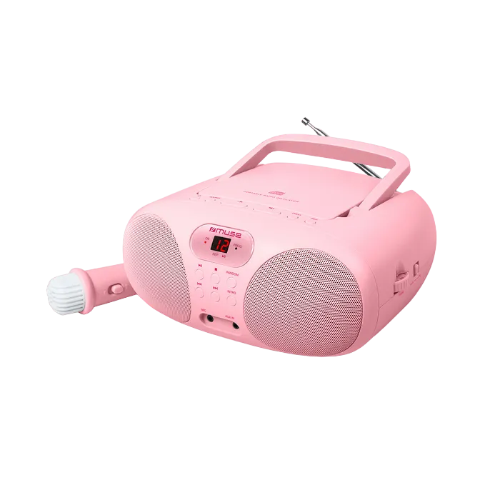 MUSE MD-203KP, KIDS Karaoke, Tuner FM, CD, Pink