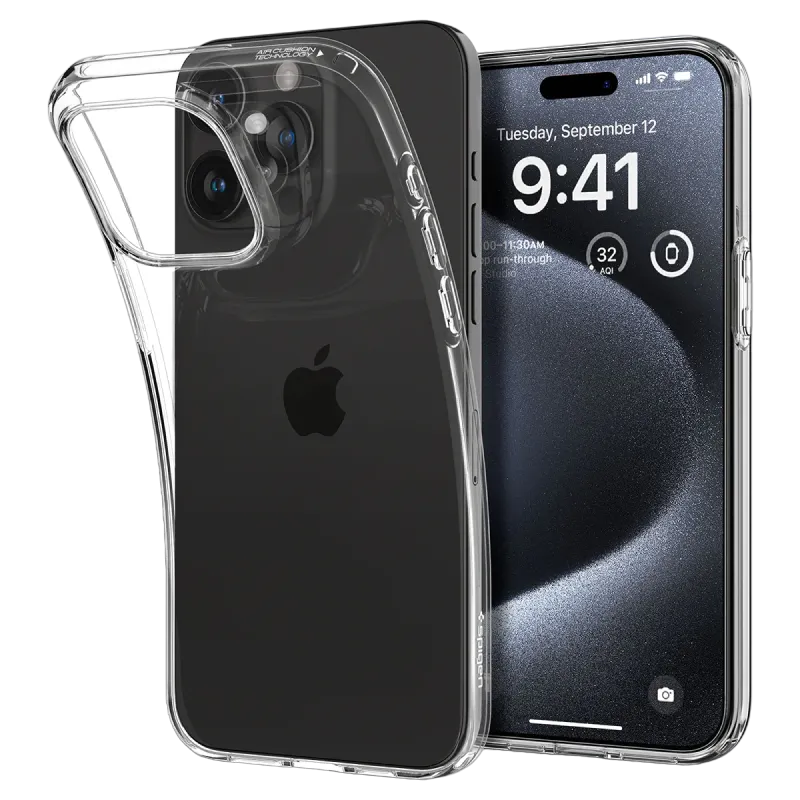 Spigen iPhone 15, Liquid Crystal, Crystal Clear
