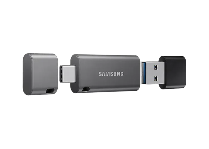 32GB USB3.1/Type-C Flash Drive Samsung Duo Plus "MUF-32DB/APC", Black-Grey, DUO Case (R:200MB/s)