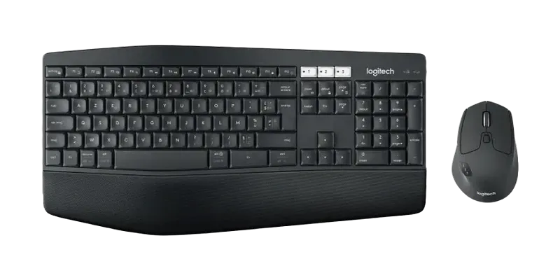 Wireless Keyboard & Mouse Logitech MK850, Curved keyframe, Quiet typing, Concave keys, Palm rest, 10
