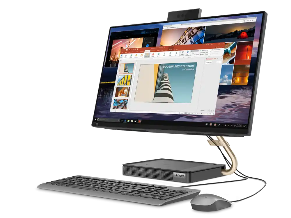 Моноблок Lenovo IdeaCentre 5 24IOB6, 23,8", Intel Core i7-11700T, 16Гб/256Гб, Без ОС, Серый