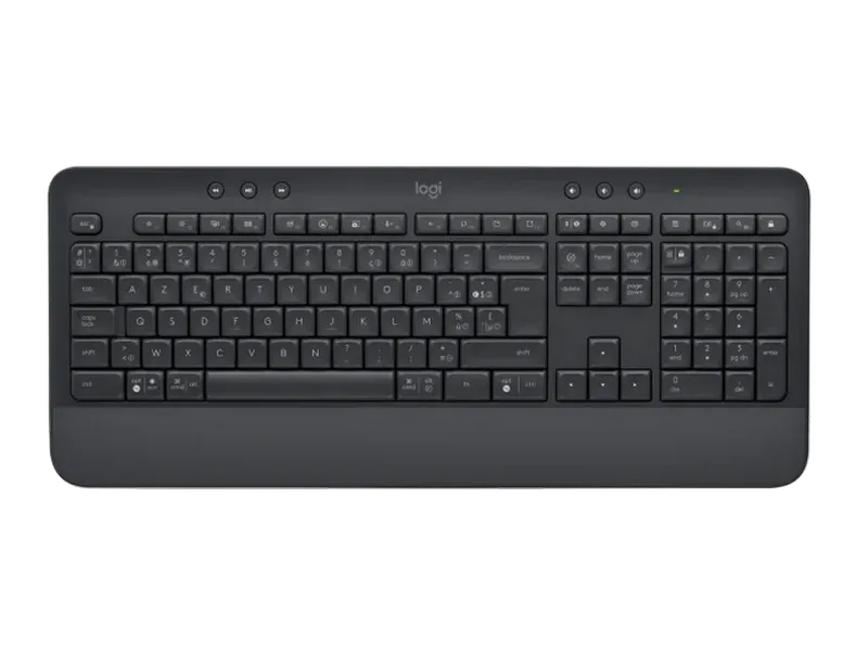Wireless Keyboard Logitech K650, Media controls, F-keys, Spill-resistant, Palm rest, 2xAA, 2.4Ghz+BT