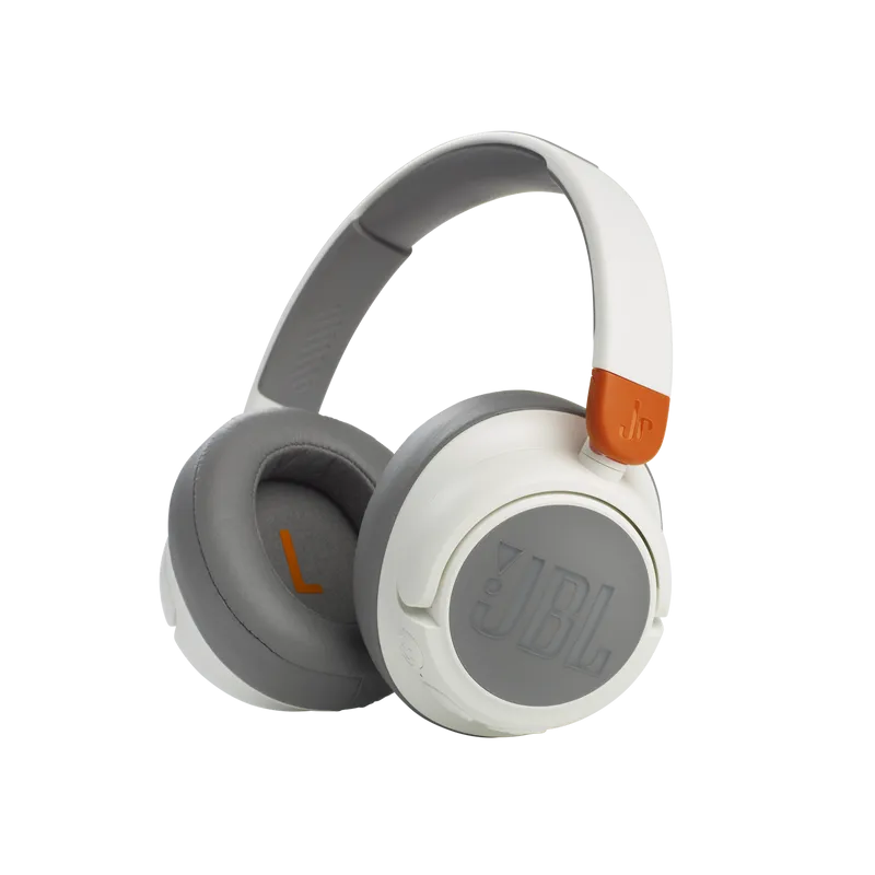 Headphones  Bluetooth JBL JR460NC, Kids On-ear, White/Grey