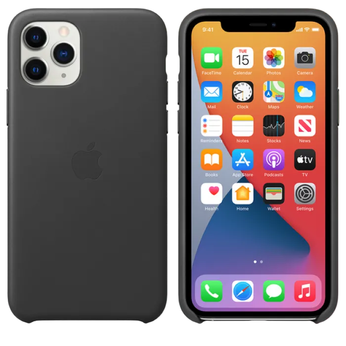 Original iPhone 11 Pro Leather Case, Black