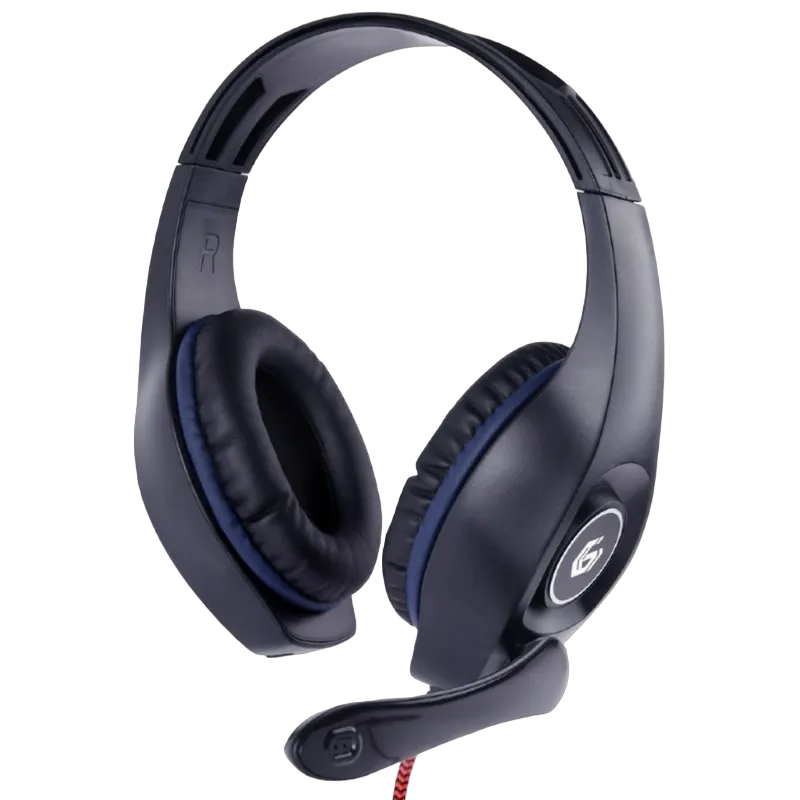 Gaming Headsеt GMB GHS-05-B, 40mm driver, 20-20000Hz, 32 Ohm, 102 db, 0.250g, 3.5mm, Black/Blue