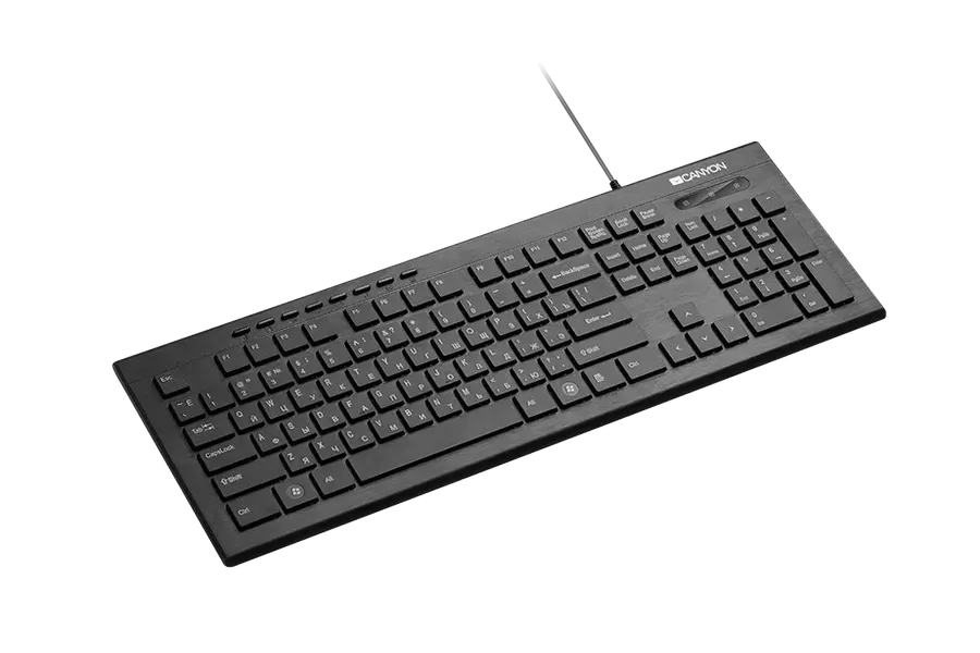 Keyboard Canyon HKB2, Multimedia, Slim, Silent, Side LED , Chocolate keys, USB, Black