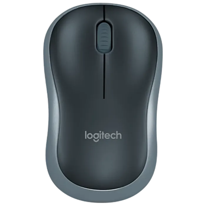 Wireless Mouse Logitech M185, Optical, 1000 dpi, 3 buttons, Ambidextrous, 1xAA, Gray