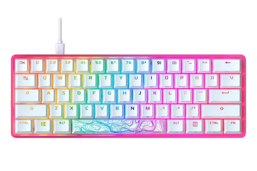 Gaming Keyboard HyperX Alloy Origins 60, Mechanical, 60% form factor, Linear SW, PBT keycaps, Alumin
