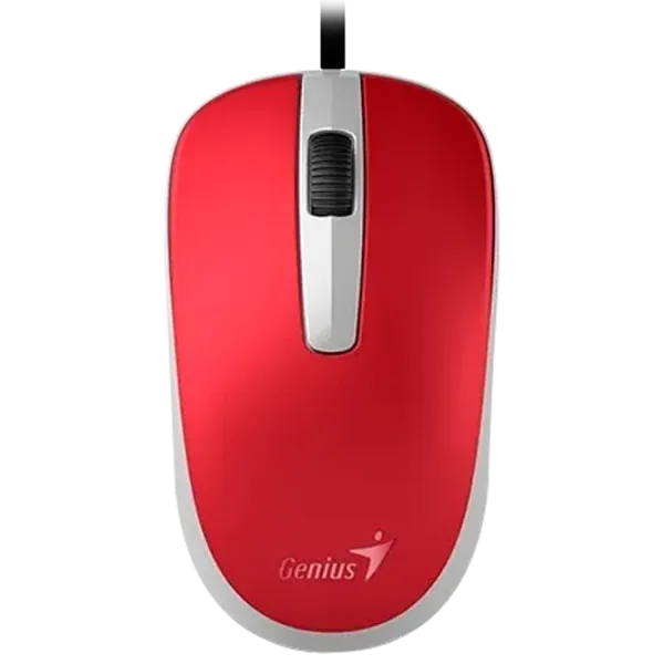 Mouse Genius DX-120, Optical, 1000 dpi, 3 buttons, Ambidextrous, Red, USB