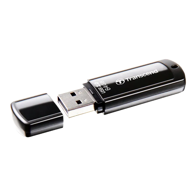 64GB USB2.0 Flash Drive Transcend "JetFlash  350", Black, Classic Cap (R/W:20/10MB/s)