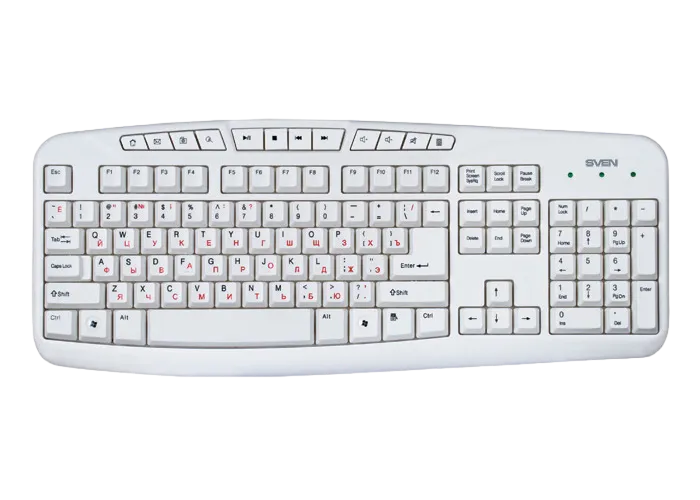 Keyboard SVEN Comfort 3050, Multimedia, White, USB