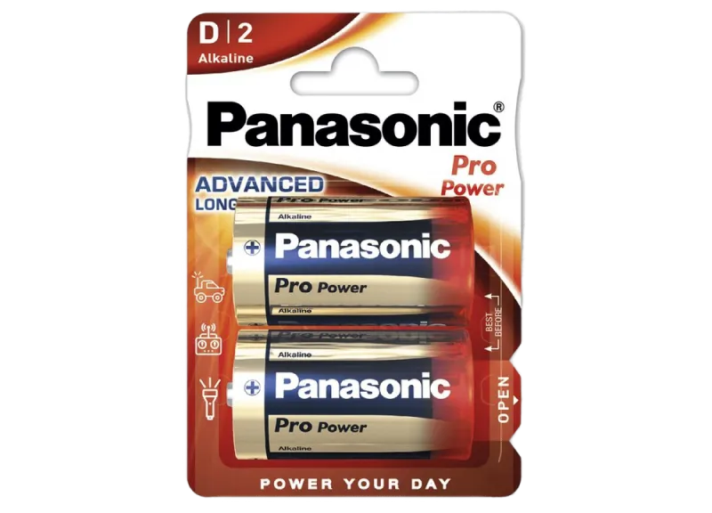 D size  Panasonic  "PRO Power" 1.5V, Alkaline, Blister*2, LR20XEG/2BP