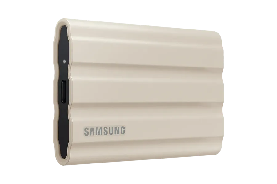 2.0TB Samsung Portable SSD T7 Shield Beige, USB-C 3.1 (88x59x13mm, 98g,R/W:1050/1000MB/s, IP65)