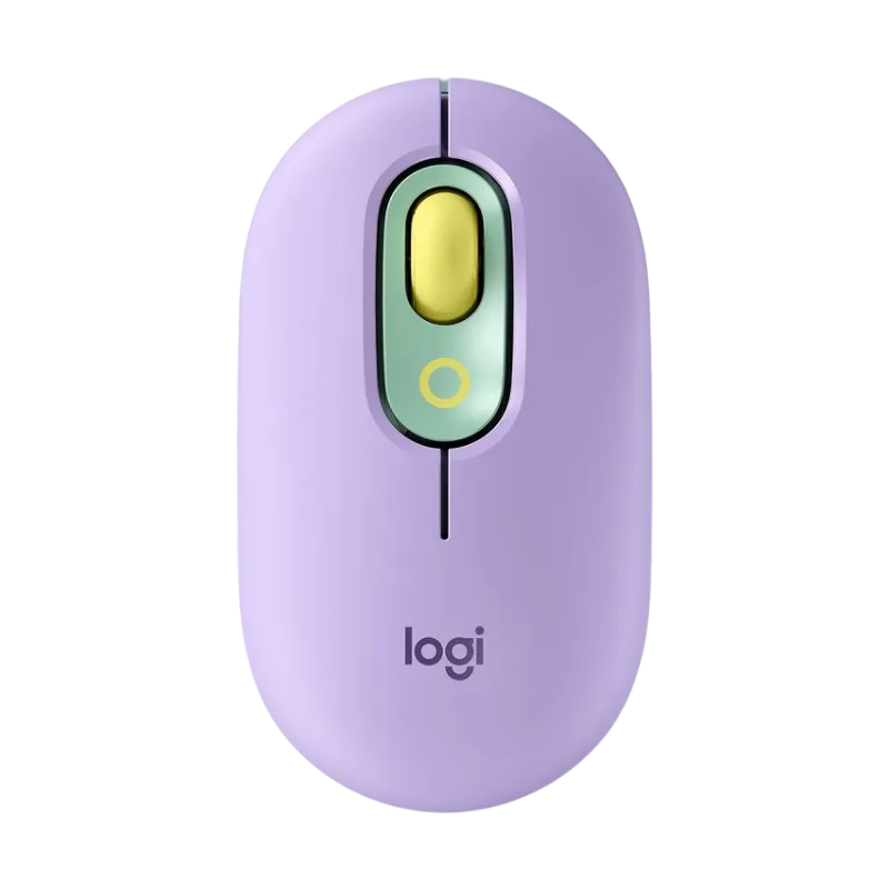 Wireless Mouse Logitech POP, Optical, 1000-4000 dpi, 4 buttons, Slim, 2,4 /BT, 1xAA, Mint
