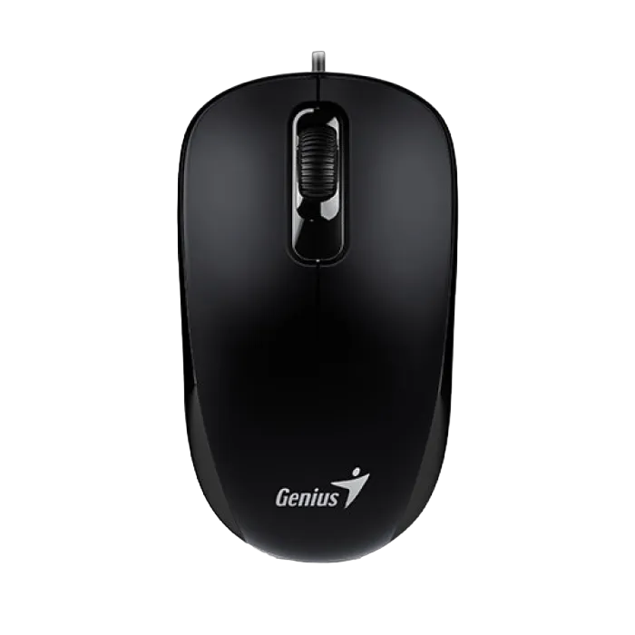 Mouse Genius DX-110, Optical, 1000 dpi, 3 buttons, Ambidextrous, Black, PS/2