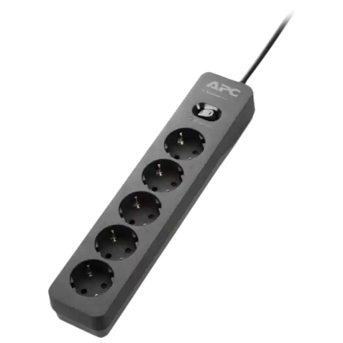 Сетевой фильтр APC Essential SurgeArrest PME5B-RS, 5 Розеток, 1,52м, Чёрный
