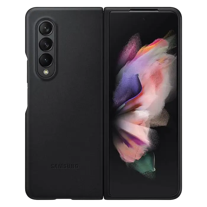 Original Sam. Leather cover Galaxy Z Fold 3, Black