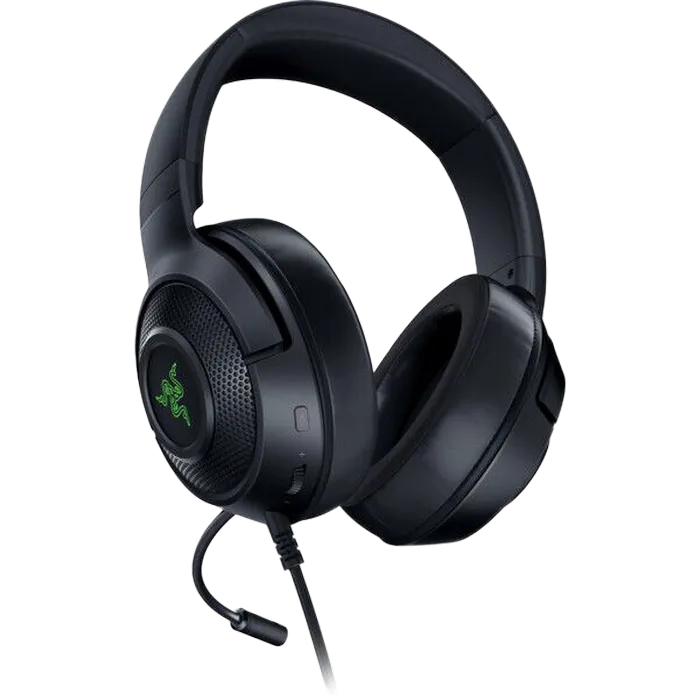 Gaming Headset Razer Kraken V3 X, 40mm driver, 12-28kHz, 32 Ohm, 103db,  285g, On-earcup control, Ca
