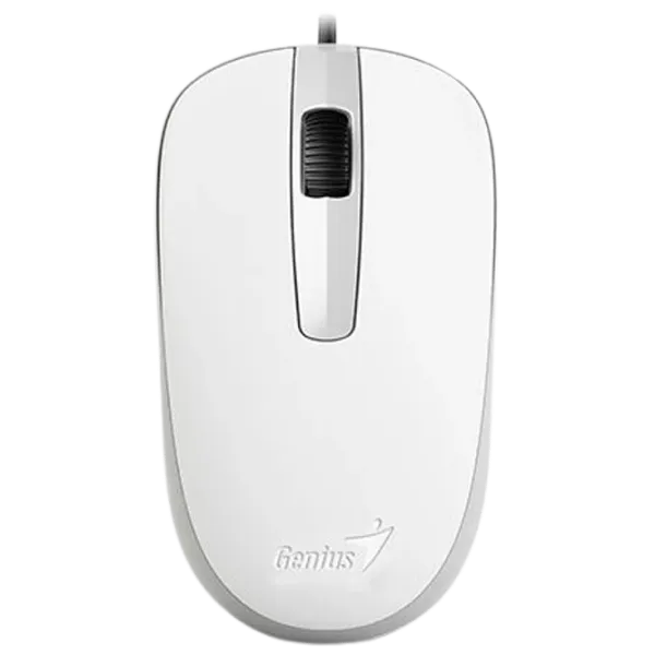 Mouse Genius DX-120, Optical, 1000 dpi, 3 buttons, Ambidextrous, White, USB