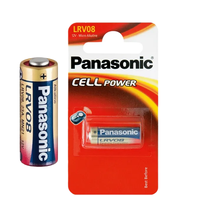 LR08 Panasonic "CELL Power" 12V, Alkaline, Blister*1, LRV08L/1BE, (23A, 8LR23)