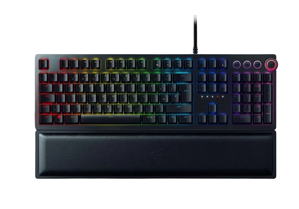 Gaming Keyboard Razer Huntsman Elite, Mechanical, Optical Linear SW, Aluminum top,Media Controls, Di