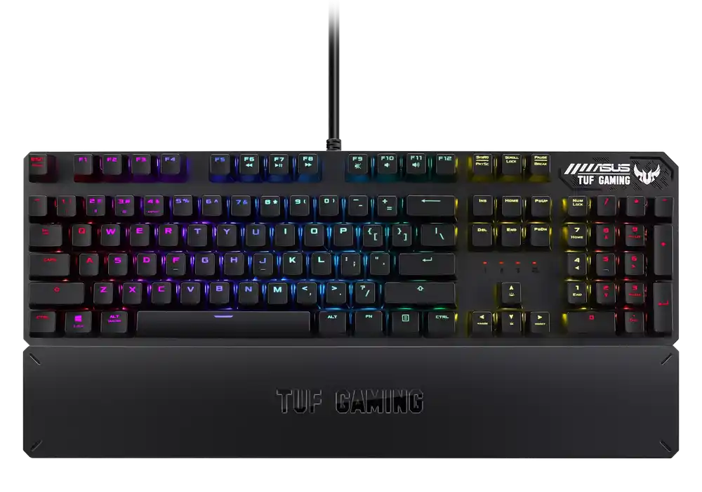 Клавиатура ASUS TUF Gaming K3, Проводное, Металлический Серый