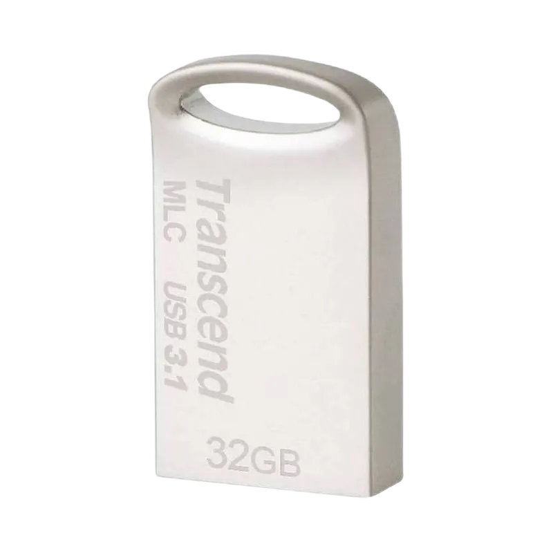 32GB USB3.1 Flash Drive Transcend "JetFlash 720S", Silver, Metal Case, COB (MLC , R/W:130/45MB/s)
