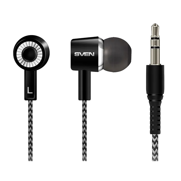 Earphones SVEN SEB-109  Black-Gray, 3pin 3.5mm mini-jack