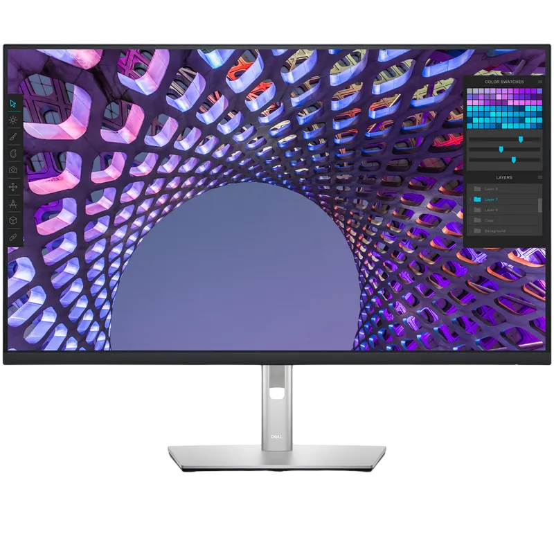 31.5" DELL P3223QE, Silver, IPS, 3840x2160, 60Hz, 5ms, CR1000:1, 350cd, HDMI+DP+USB+TypeC+LAN, Pivot