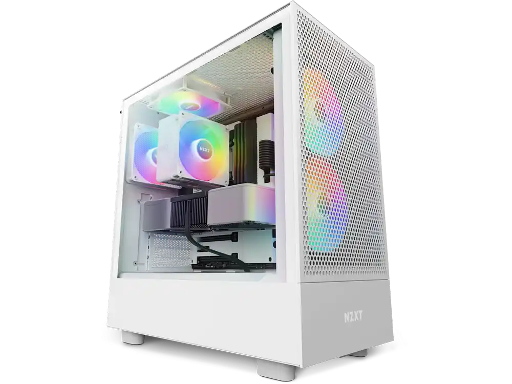 Компьютерный корпус NZXT H5 Flow RGB, Midi-Tower, ATX, Белый