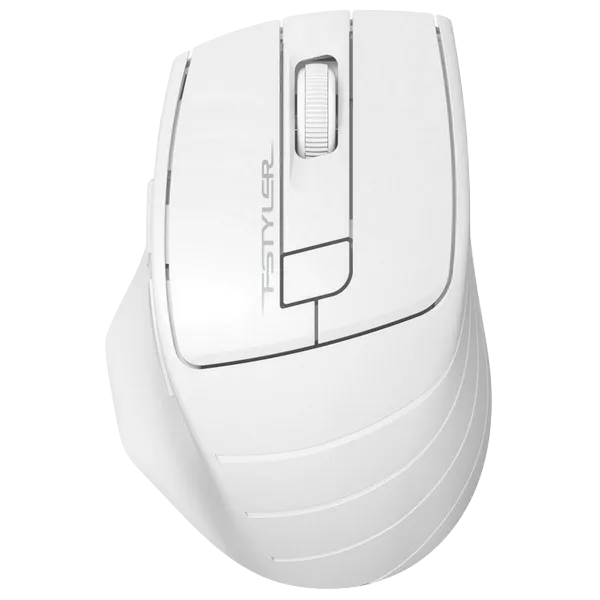 Wireless Mouse A4Tech FG30, Optical, 1000-2000 dpi, 6 buttons, Ergonomic, 1xAA, White/Grey