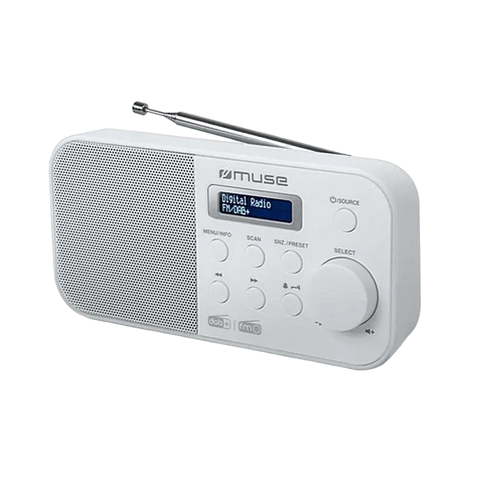MUSE M-109 DBW, Tuner DAB+, FM PLL Radio, White