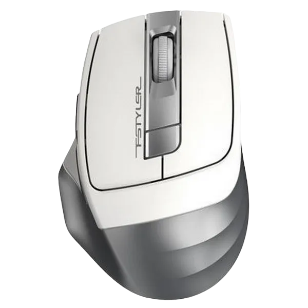 Wireless Mouse A4Tech FG35, Optical, 1000-2000 dpi, 6 buttons, Ergonomic, 1xAA, White/Silver