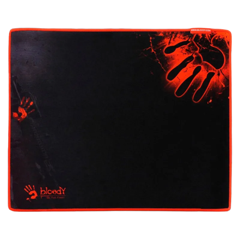 Gaming Mouse Pad Bloody B-080S, 430 x 350 x 2mm, Cloth/Rubber, Anti-fray stitching, Black/Red