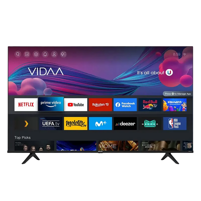 75" LED SMART TV Hisense 75A6BG, Real 4K, 3840x2160, VIDAA OS, Black
