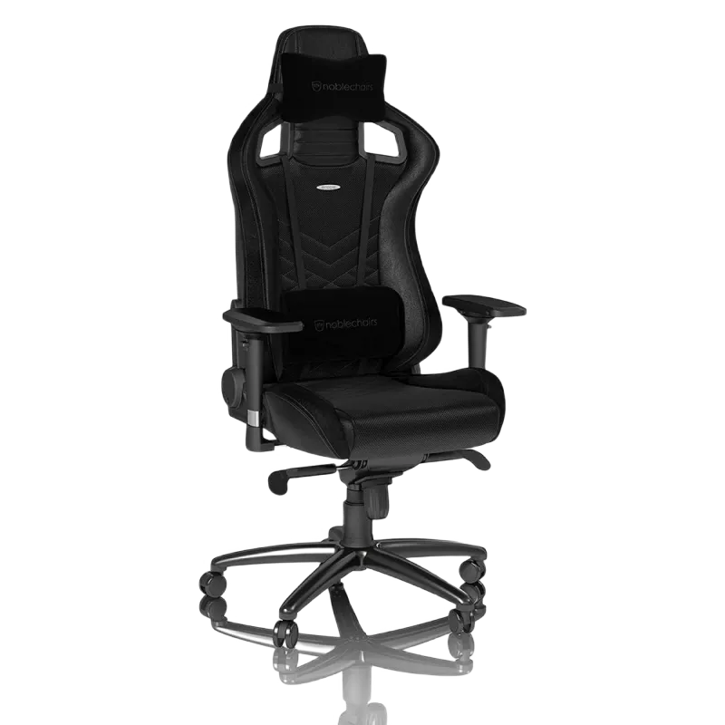 Gaming Chair Noble Epic NBL-PU-BLA-002 Black/Black, User max load up to 120kg / height 165-180cm