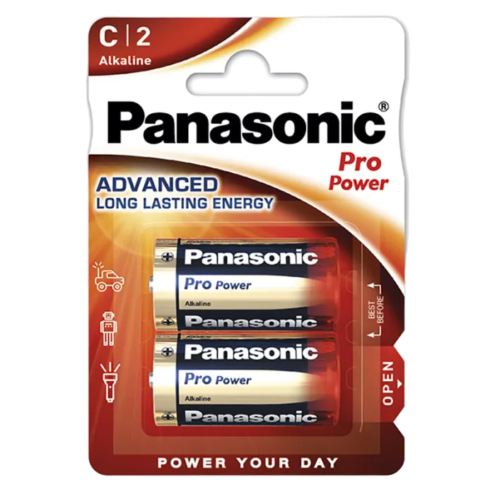 C size  Panasonic "PRO Power" 1.5V, Alkaline, Blister*2, LR14XEG/2BP