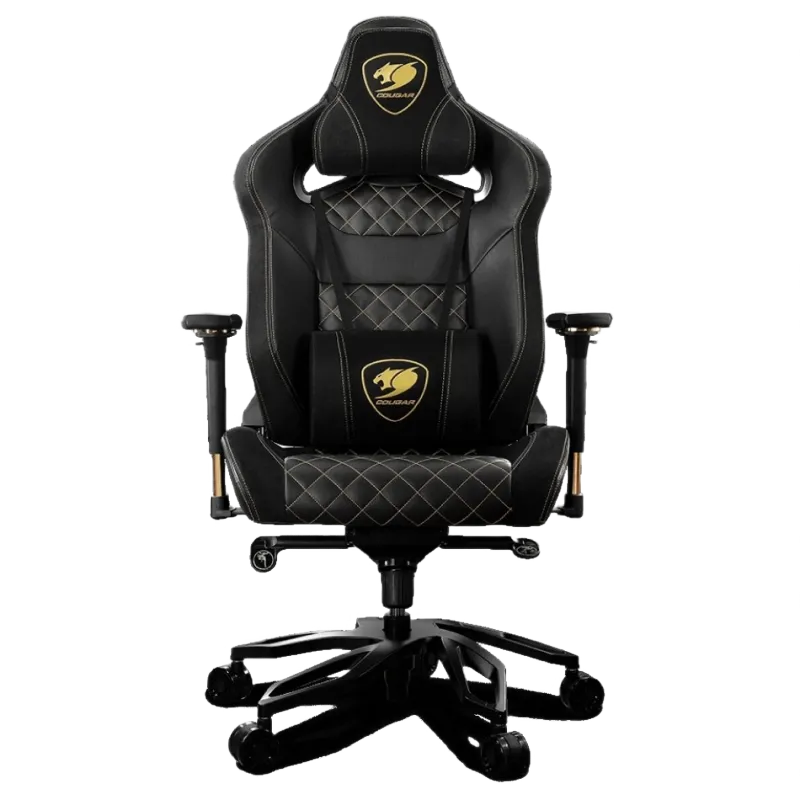 Gaming Chair Cougar ARMOR TITAN PRO Royal Black/Gold, User max load up to 160kg / height 160-195cm