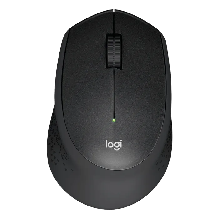 Wireless Mouse Logitech M330 Silent Plus, Optical, 1000 dpi, 3 buttons, Ergonomic, 1xAA, Black