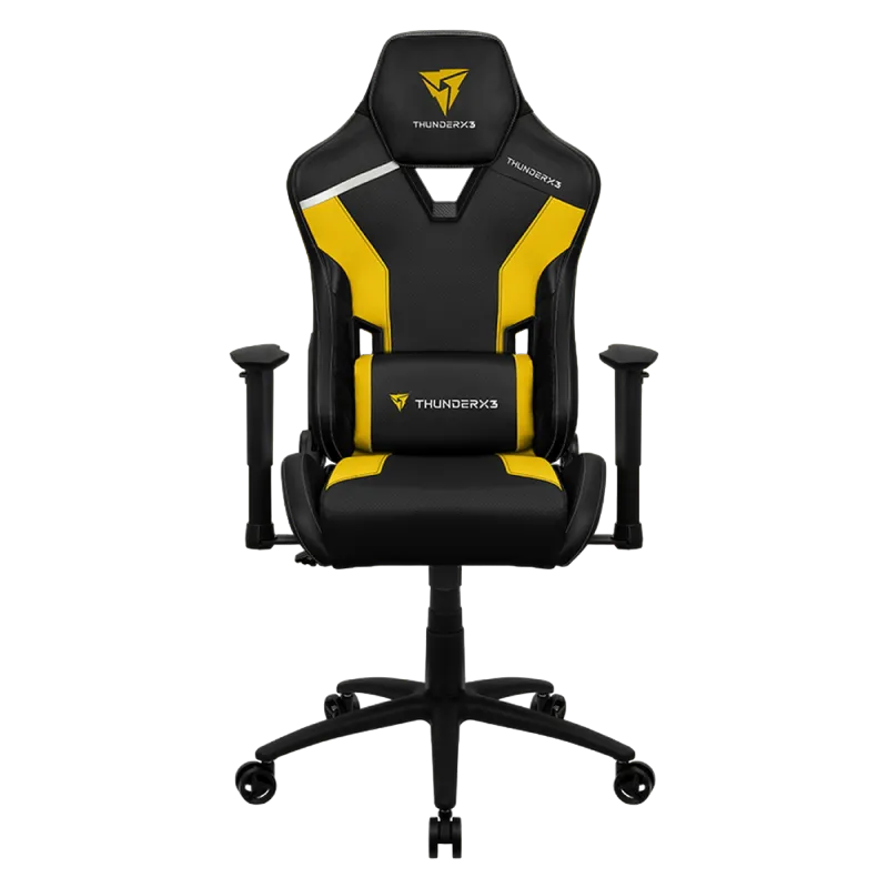 Gaming Chair ThunderX3 TC3 Black/Bumblebee Yellow, User max load up to 150kg / height 165-185cm