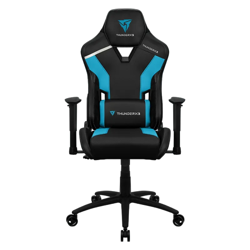 Gaming Chair ThunderX3 TC3 Black/Azure Blue, User max load up to 150kg / height 165-185cm