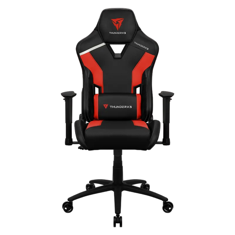 Gaming Chair ThunderX3 TC3 Black/Ember Red, User max load up to 150kg / height 165-185cm