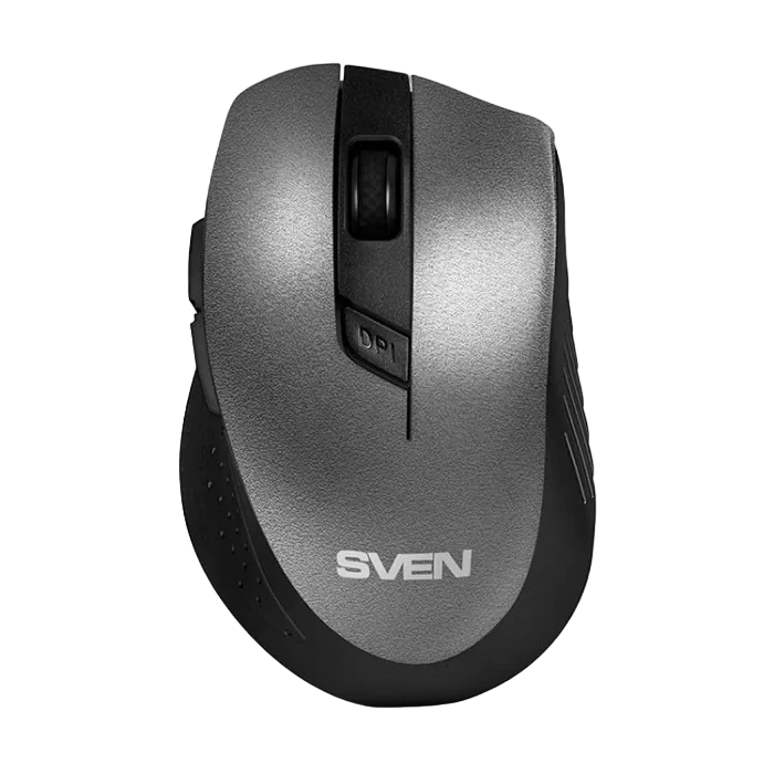 Wireless Mouse SVEN RX-425W, Optical, 800-1600 dpi, 6 buttons, Ergonomic, 1xAA, Gray