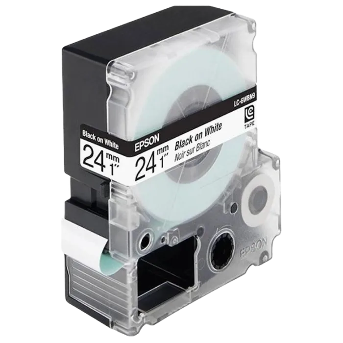 Tape Cartridge EPSON LK6WBN; 24mm/9m Standard, Black/White, C53S656006